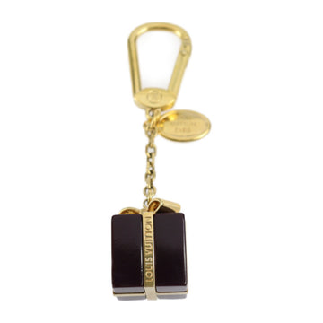 LOUIS VUITTON Bijoux Sack Surprise Keychain M66240 Metal Resin Gold Brown Bag Charm