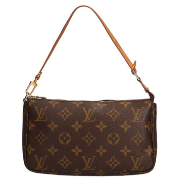 Louis Vuitton Pochette Accessoire Monogram Shoulder Bag Canvas Brown Women's