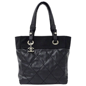 CHANEL Bag Paris Biarritz Women's Tote Coated Canvas Black