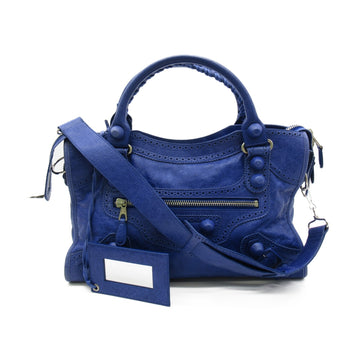 BALENCIAGA Giant City Tote Bag Blue leather 204529