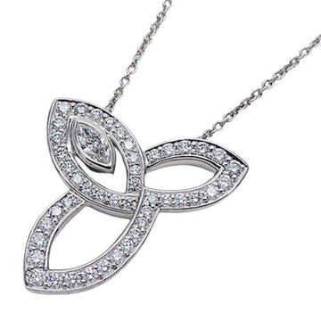 Harry Winston necklace Lady's diamond PT950 platinum lily cluster