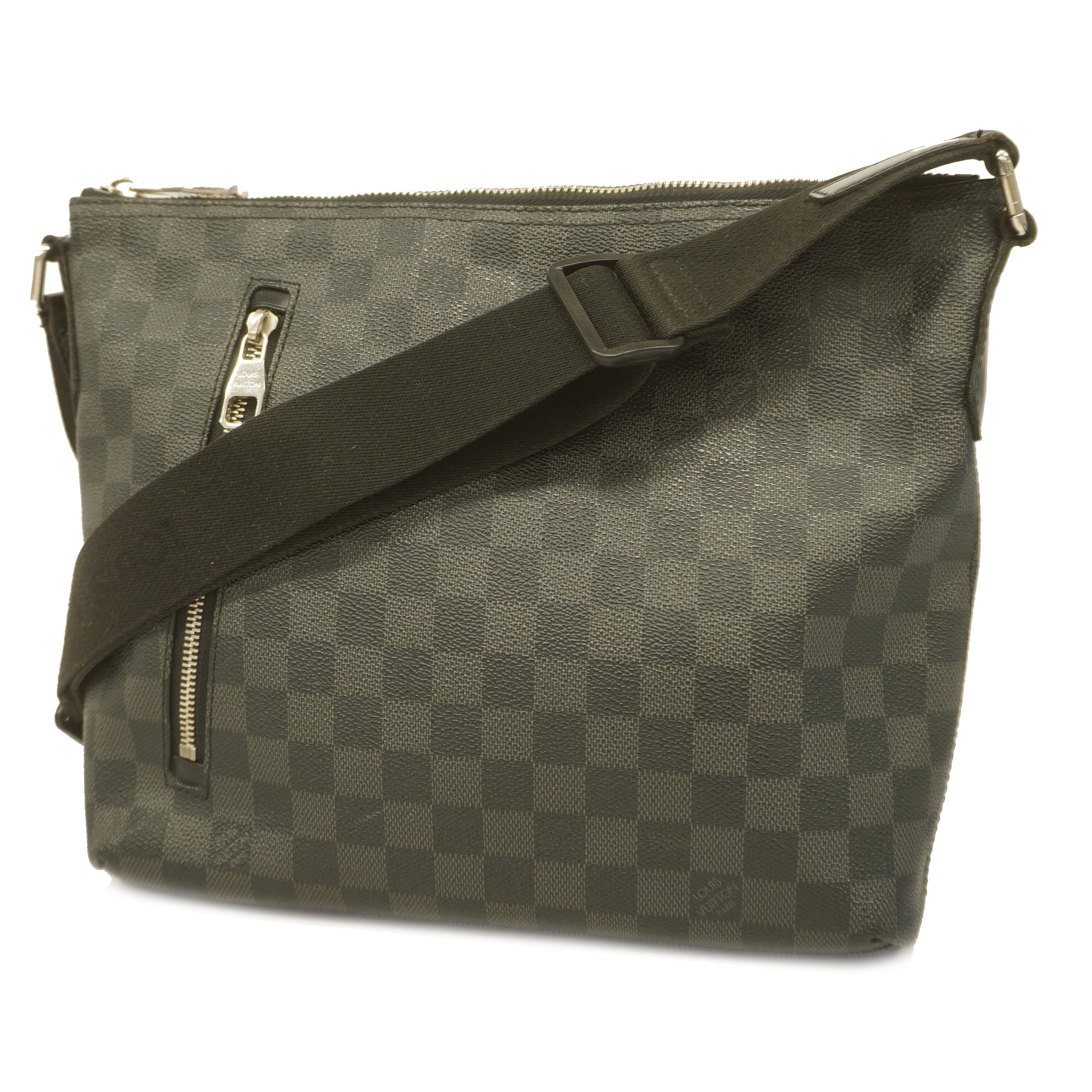 LOUIS VUITTONAuth Damier Graphite Mick PM N40003 Men s Shoulder Bag