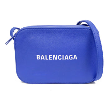 Balenciaga Shoulder Bag Ville Camera XS Calf Blue Women's Men's