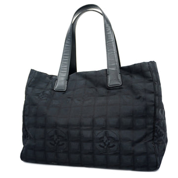 CHANELAuth  New Travel Line Tote Bag Women's Nylon Canvas Tote Bag Black