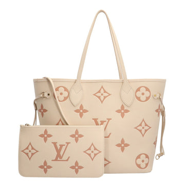 LOUIS VUITTON Neverfull MM Monogram Emprene Tote Bag White Women's