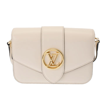 LOUIS VUITTON Pont Neuf Creme M55950 Women's Smooth Calf Leather Shoulder Bag