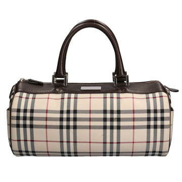 BURBERRY Nova Check Handbag Nylon Beige Ladies