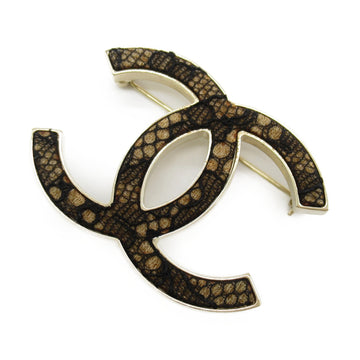 CHANEL COCO Mark Brooch Gold Gold Plated