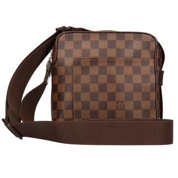 LOUIS VUITTON Olaf PM Damier Shoulder Bag Canvas Brown Women's