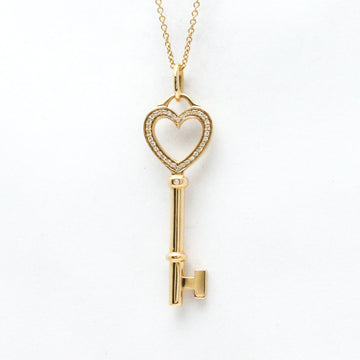 TIFFANY Heart Key Diamond Necklace Pink Gold [18K] Diamond Men,Women Fashion Pendant Necklace [Pink Gold]