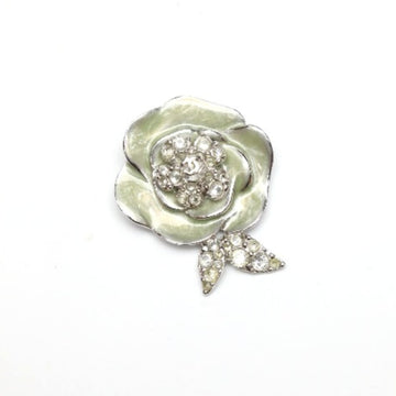 CHANEL camellia accessories with stones silver brooch