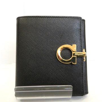 SALVATORE FERRAGAMO ferragamo vala black bifold wallet ladies