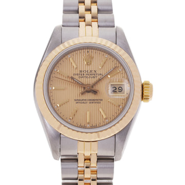 ROLEX Datejust 69173 Ladies YG SS Watch Automatic Winding Champagne Dial