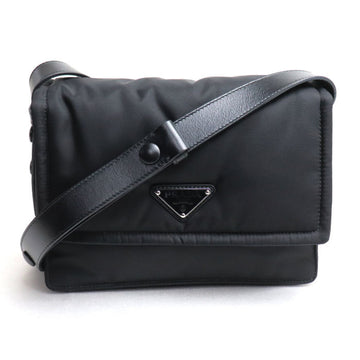 PRADA Small Padded Re-Nylon Shoulder Bag Black 1BD313 RDLN F0002 Women's