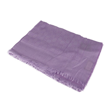 GUCCI stole 508027 cotton 100% light purple system GG pattern muffler shawl