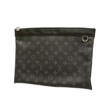 LOUIS VUITTON Clutch Bag Monogram Eclipse Chet Discovery M62291 Black Men's