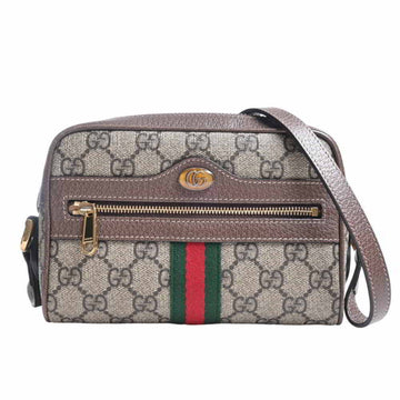 GUCCI Ophidia GG Supreme Sherry Shoulder Bag Beige Brown PVC