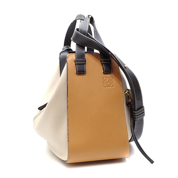 LOEWE Shoulder Bag Hammock Compact Ladies Beige Black Light Brown Leather A538H13X03 Hand