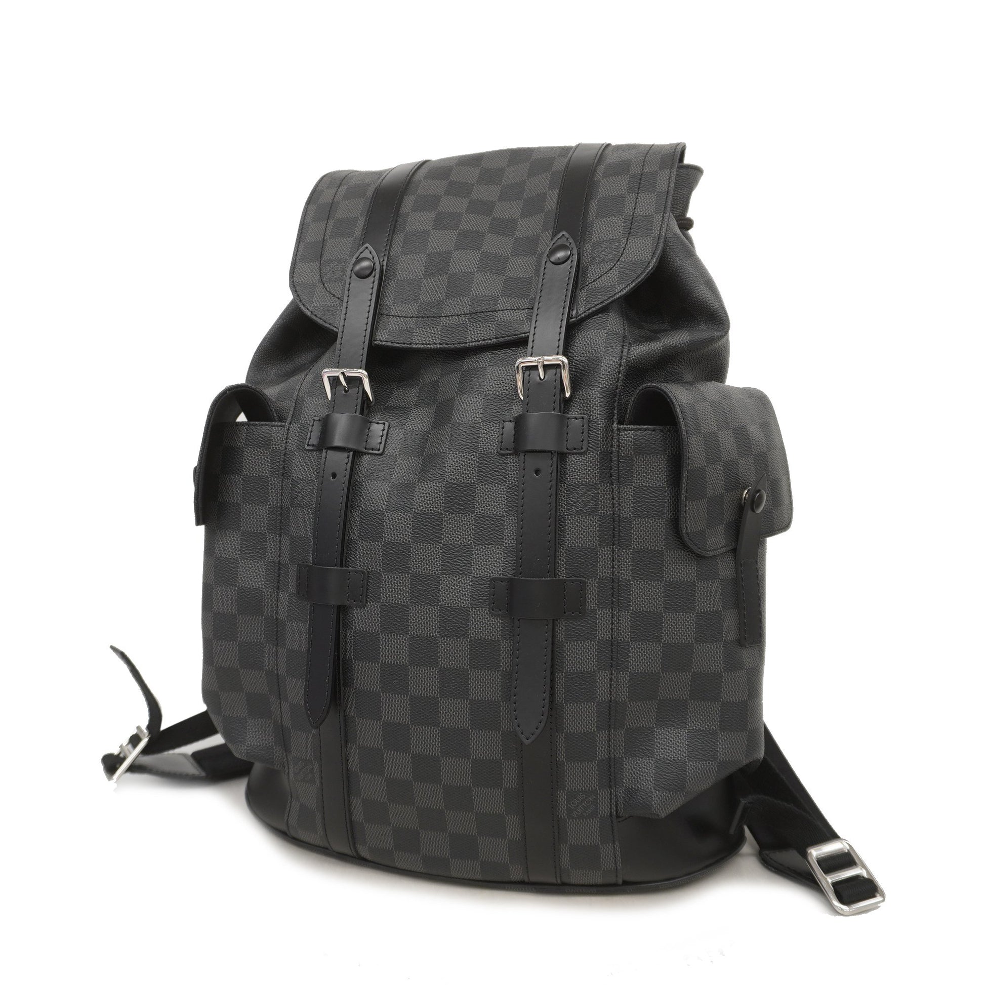 Louis Vuitton Christopher Damier Graphite Backpack Rucksack Men Bag Black