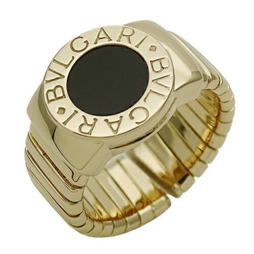 BVLGARI Ring Women's 750YG Onyx Tubogas Yellow Gold About No. 12 Polished