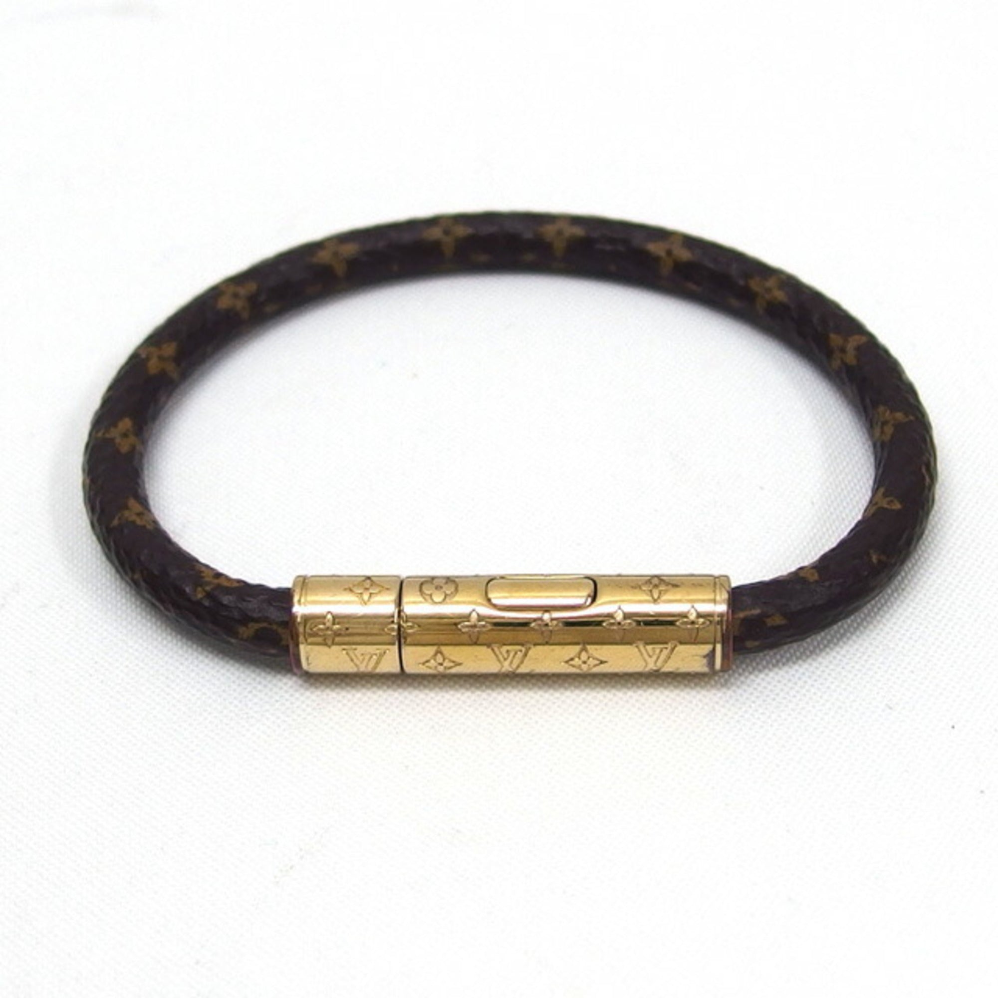 LOUIS VUITTON Monogram LV Confidential Bracelet M6334E