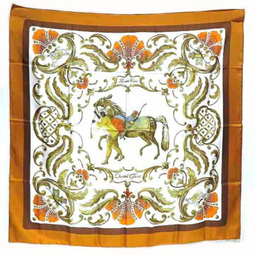 HERMES Carre 90 Cheval Turc Turkish Horse Silk Brand Accessory Scarf Women's