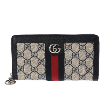 GUCCI Ophidia GG Zip Up Around Beige 523154 Women's Supreme Canvas Long Wallet