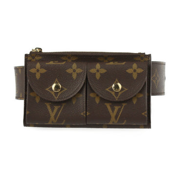 LOUIS VUITTON Sunture Pochette Duo Belt M9836 Notation Size 85/34 Monogram Canvas Brown Gold Hardware with Pouch