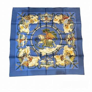 HERMES Carre 90 CAVALIERS DES NUAGES Brand Accessories Scarf Stole Women's