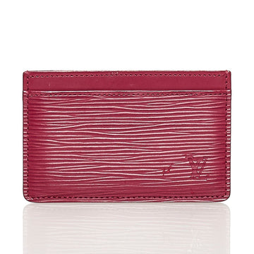 Louis Vuitton Epi Porto Cult Sample Card Case Pass M60327 Fuchsia Red Leather Ladies LOUIS VUITTON