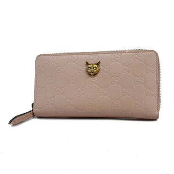 GUCCIAuth ssima Long Wallet 548058 Leather Long Wallet [bi-fold] Pink