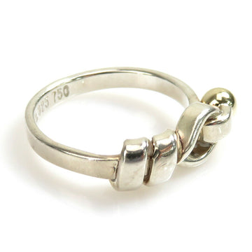 TIFFANY&Co. Ring Hook & Eye Silver 925/750 Silver/Gold Women's No. 8.5