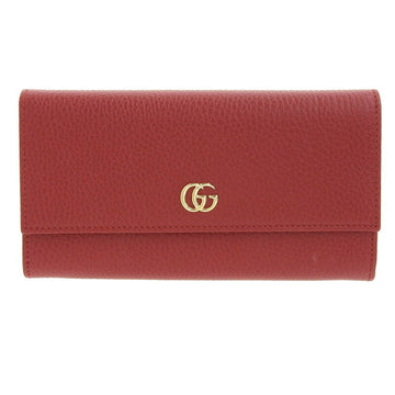 Gucci Wallet Women's Long Petit Marmont Leather 456116 Red