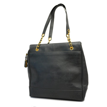 Chanel Triple Coco Women's Leather Shoulder Bag Black