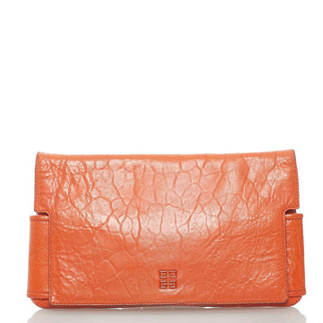 Givenchy clutch bag in orange leather for women