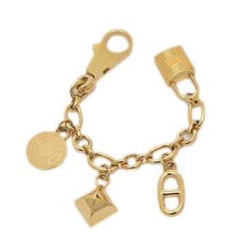 HERMES Olga Amulet 4 Charm Keychain Metal Gold