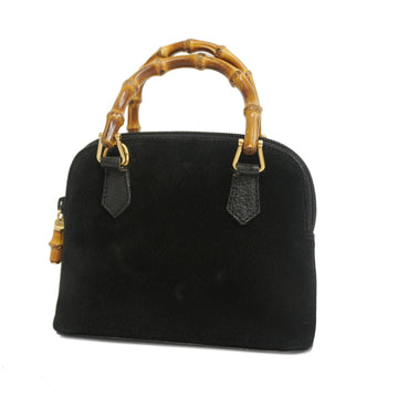 GUCCIAuth  Bamboo 2way Bag 007 2032 0231 Women's Suede Handbag Black