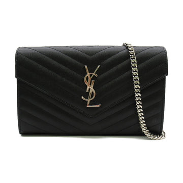 SAINT LAURENT Chain wallet Black Calfskin [cowhide] 377828BOW021000