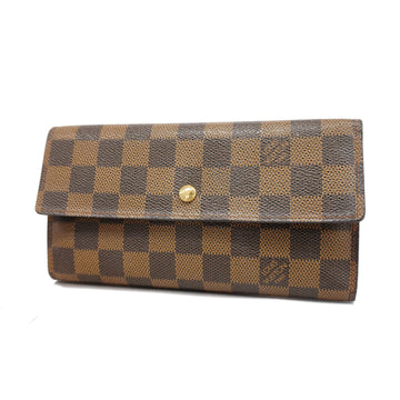 Louis Vuitton Trifold Long Wallet Damier Portefeuille International N61217 unisex