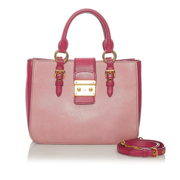 Miu Miu Miu handbag shoulder bag pink leather ladies MIUMIU