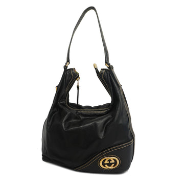 GUCCIAuth  Handbag 182491 Women's Leather Black