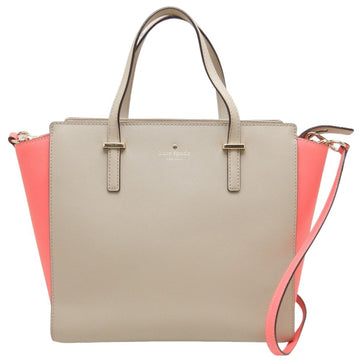 KATE SPADE Cedar street hayden PXRU5489 Tote Bag Leather Greige Pink 250782