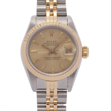 ROLEX Datejust 69173 Ladies YG SS Watch Automatic Winding Champagne Dial