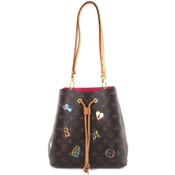 Louis Vuitton Neonoe Love Block M44369 Monogram Canvas Brown SP0119 Women's Handbag