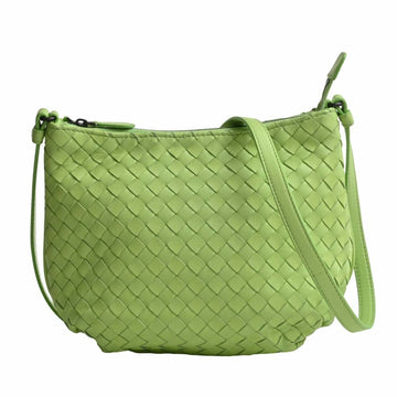 BOTTEGA VENETA Intrecciato Leather Shoulder Bag Green Women's