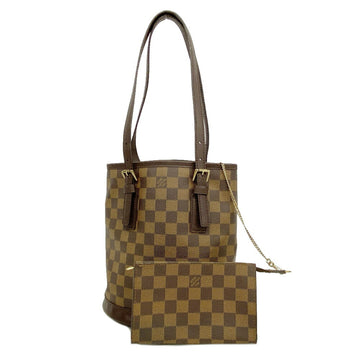 LOUIS VUITTON Shoulder Bag Damier Marais N42240 Ebene Ladies