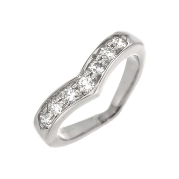 TIFFANY&Co. V band No. 8 ring diamond Pt platinum Diamond Ring