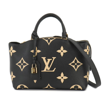 LOUIS VUITTON Bicolor Monogram Emprene Petit Palais PM 2way Hand Shoulder Bag Leather Black Beige M58913 RFID