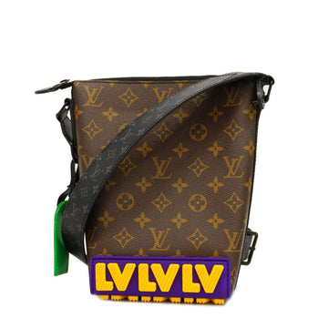 LOUIS VUITTON Shoulder Bag Monogram Eclipse LV Rubber Cruiser Messenger M57966 Brown Black