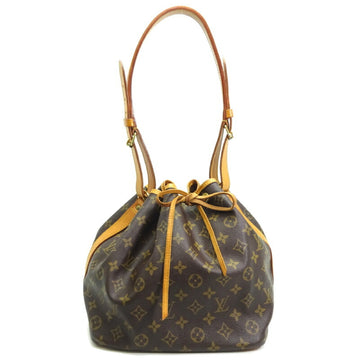 LOUIS VUITTON Petit Noe No Cereal Women's Shoulder Bag M42226 Monogram Ebene [Brown]